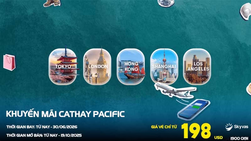Khuyến mãi Cathay Pacific