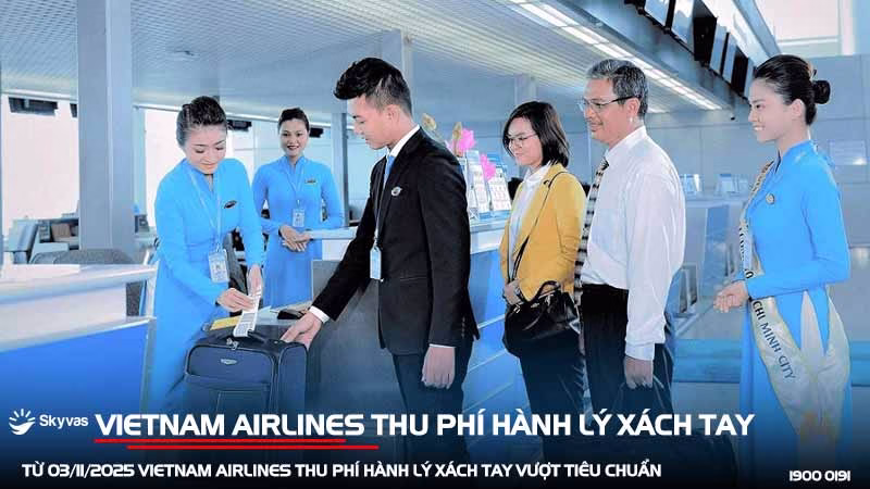 Vietnam Airlines thu phí hành lý xách tay
