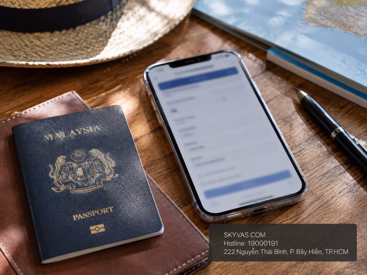 Giấy tờ nhập cảnh Malaysia MDAC