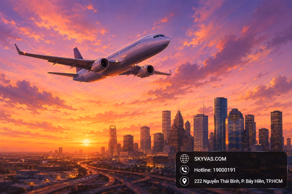 Vé máy bay đi Houston giá rẻ từ Sài Gòn