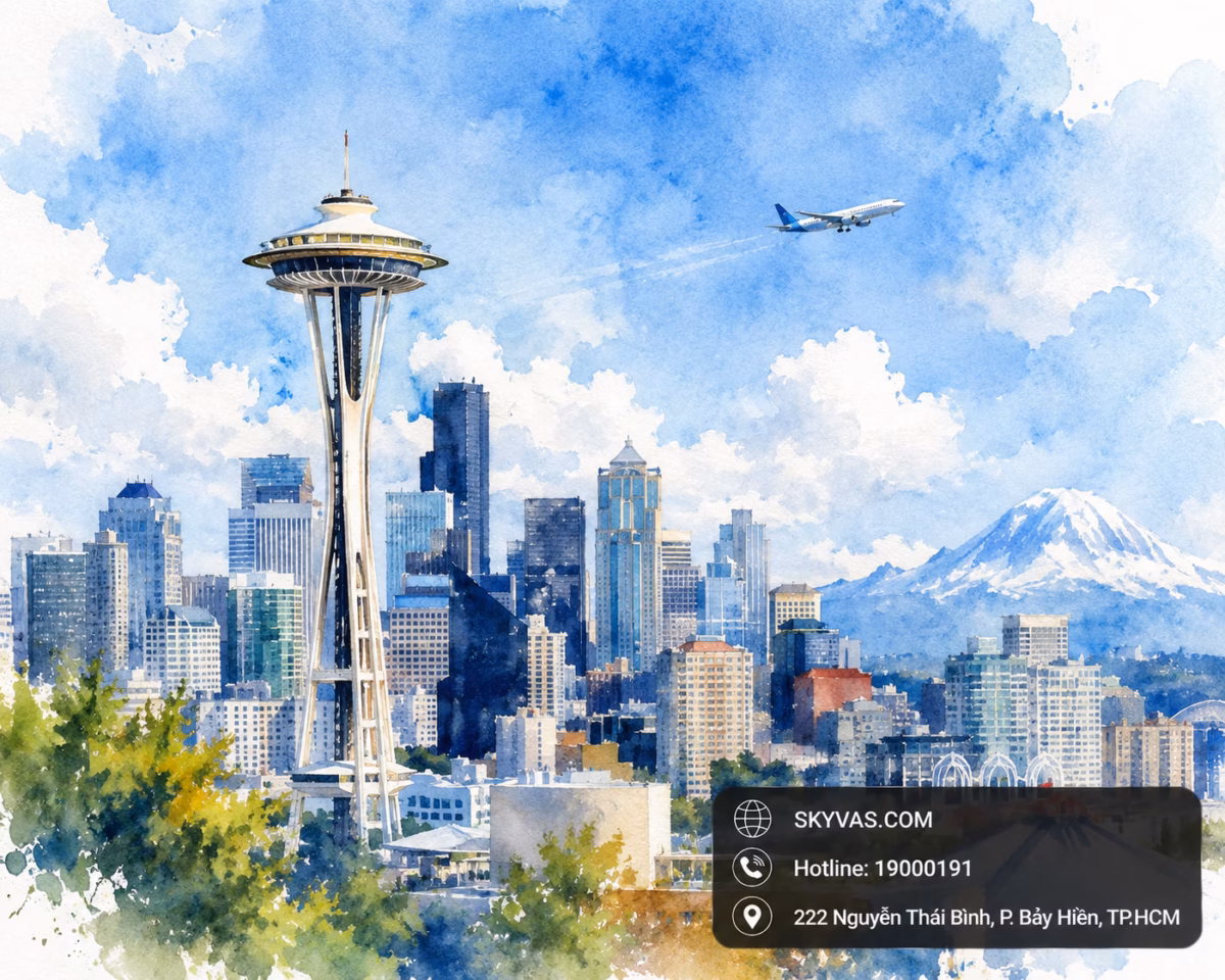 Vé máy bay đi Seattle giá rẻ từ Sài Gòn