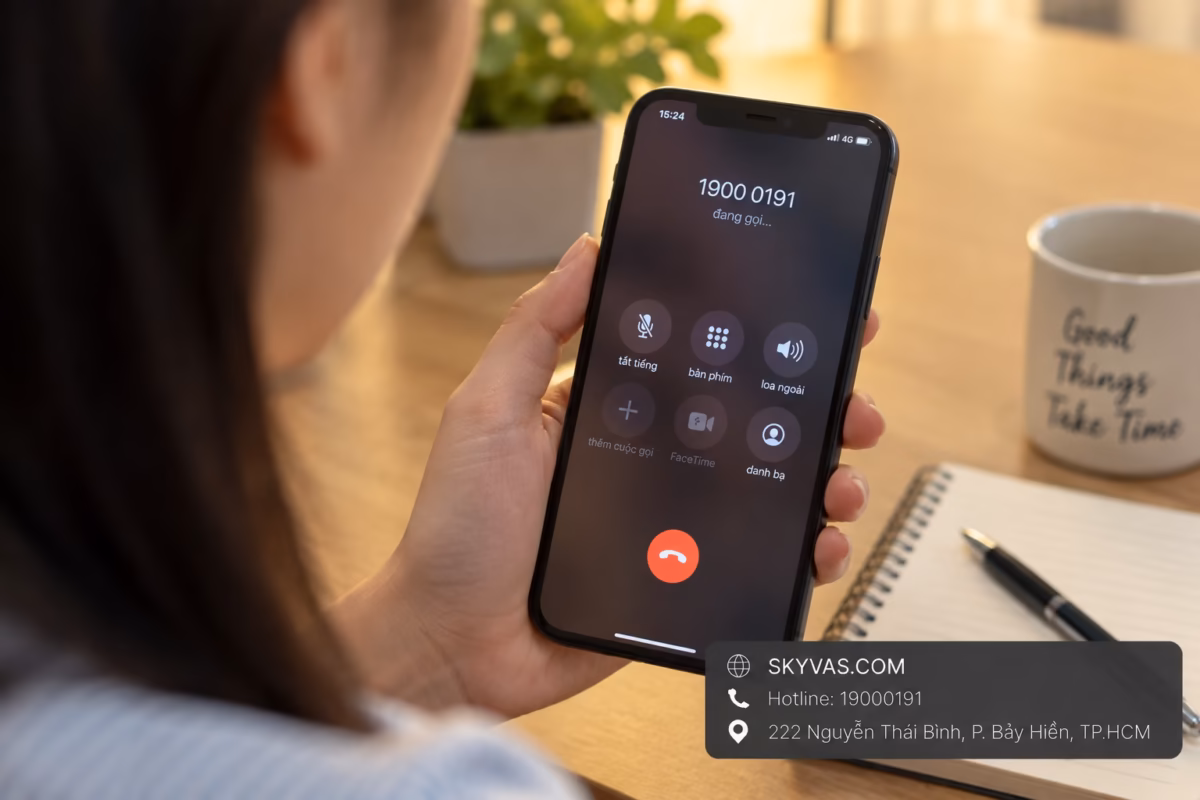 Gọi hotline đặt vé máy bay Skyvas