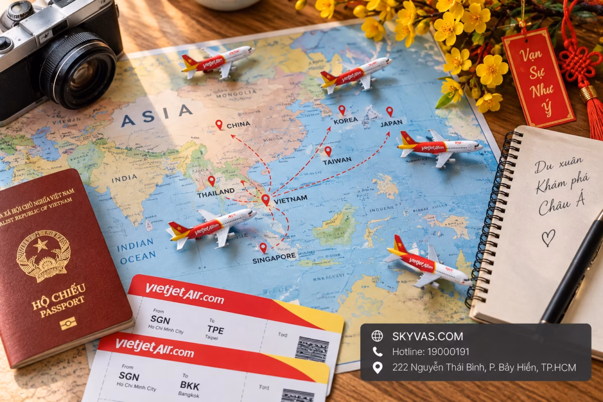 Du xuân quốc tế Vietjet Tết 2027