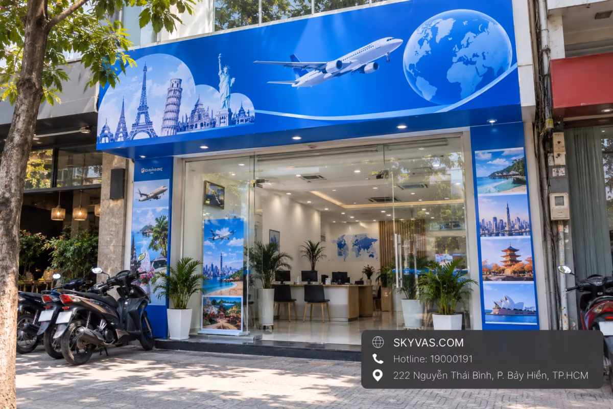 Mặt tiền phòng vé Skyvas tại TP.HCM