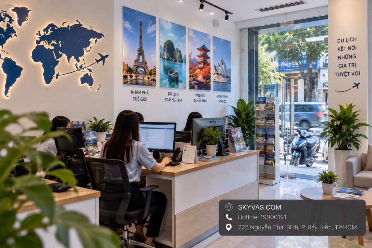 Quầy giao dịch phòng vé Skyvas TP.HCM