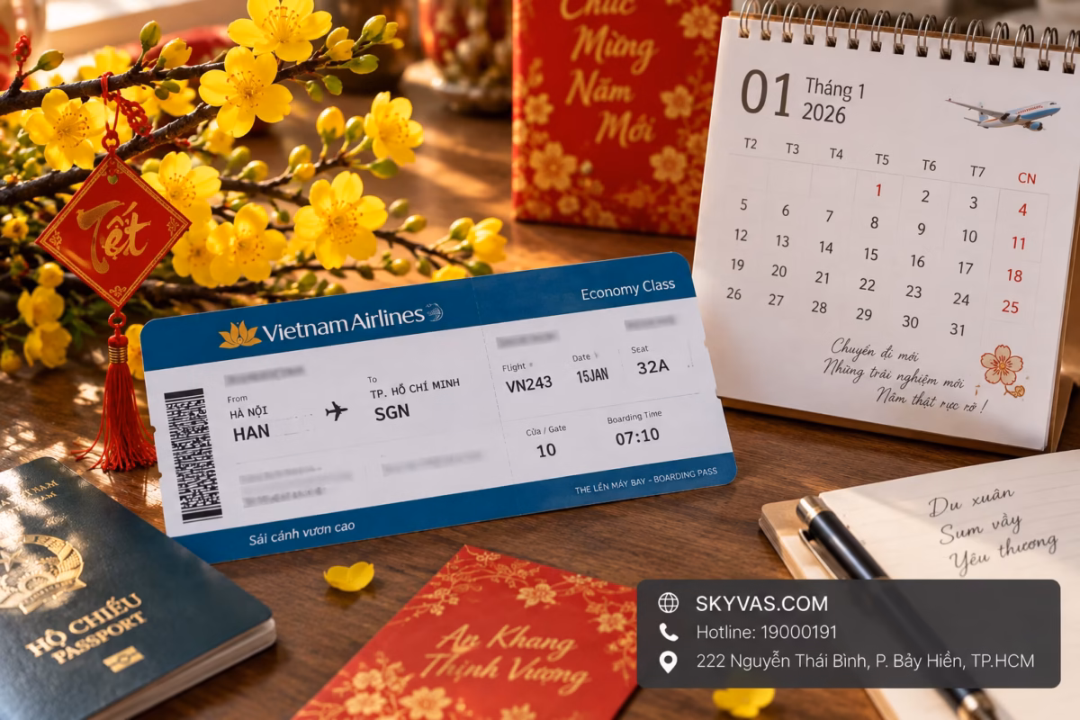 Vietnam Airlines ưu đãi vé Tết Đinh Mùi 2027