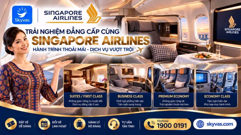 Các hạng ghế của Singapore Airlines